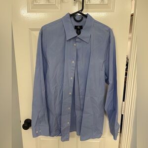 Calvin Klein Men's Sky Blue Button-Down Dress Shirt